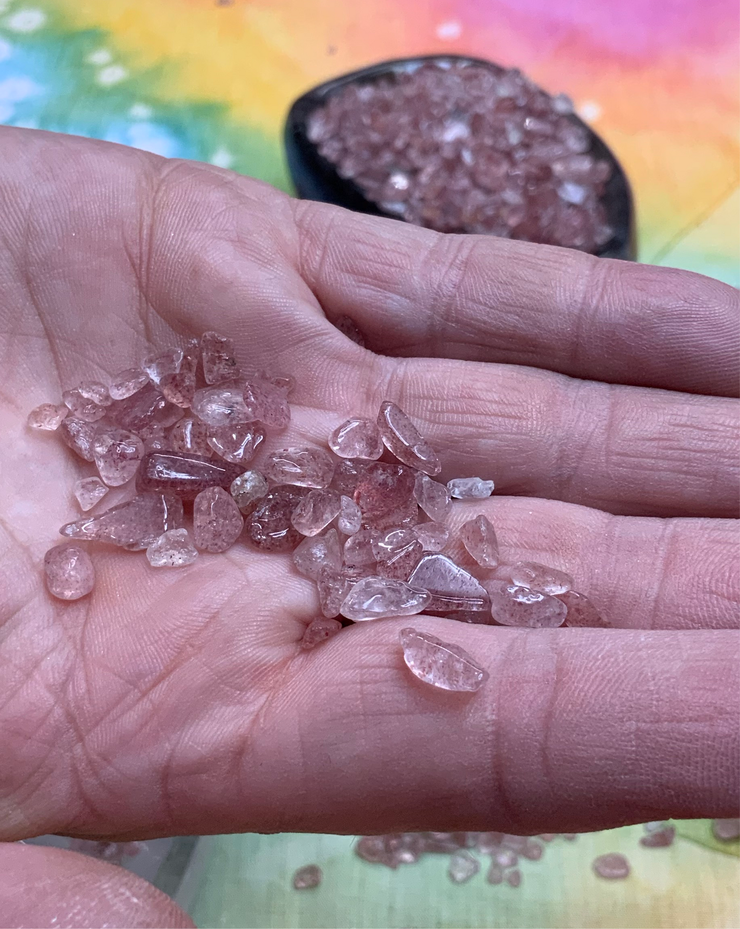 Strawberry Quartz Crystal Chips - Small - A Grade - Neatos Elements