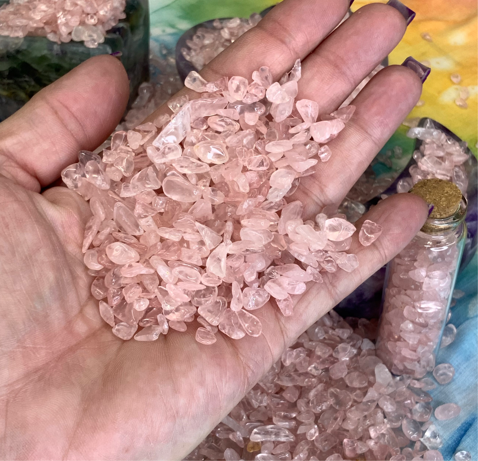 Rose Quartz Crystal Chips - XSmall - AA Grade - Neatos Elements