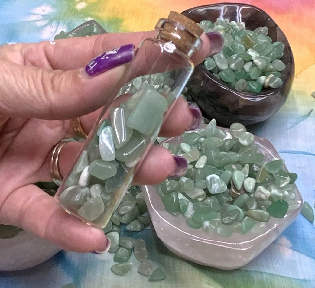 Green Adventurine Crystal Chips - Medium - A Grade - Neatos Elements